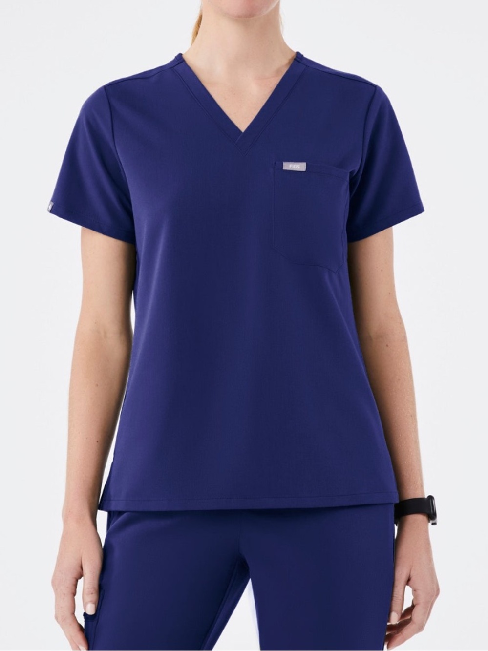 Figs Limited Edition Catarina Scrub Top Sapphire Blue Medium